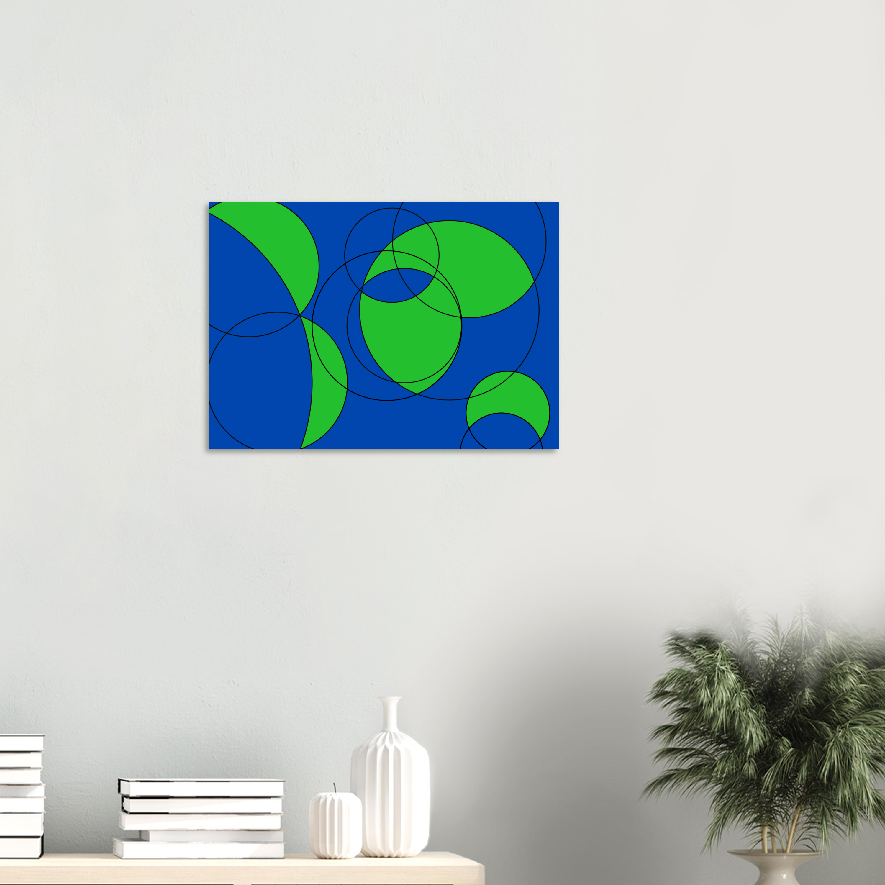 Terrible Maps minimalist world map in modern white living room - geography wall art Image
