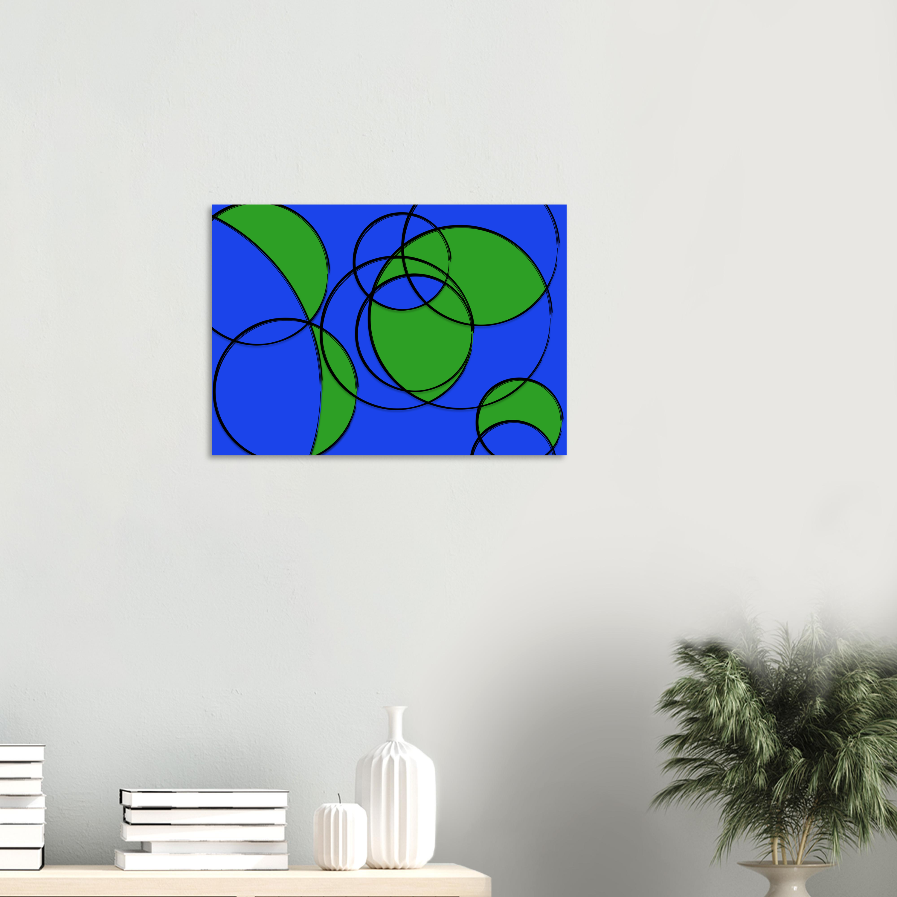 Terrible Maps minimalist colourful world map in modern white living room - geography poster