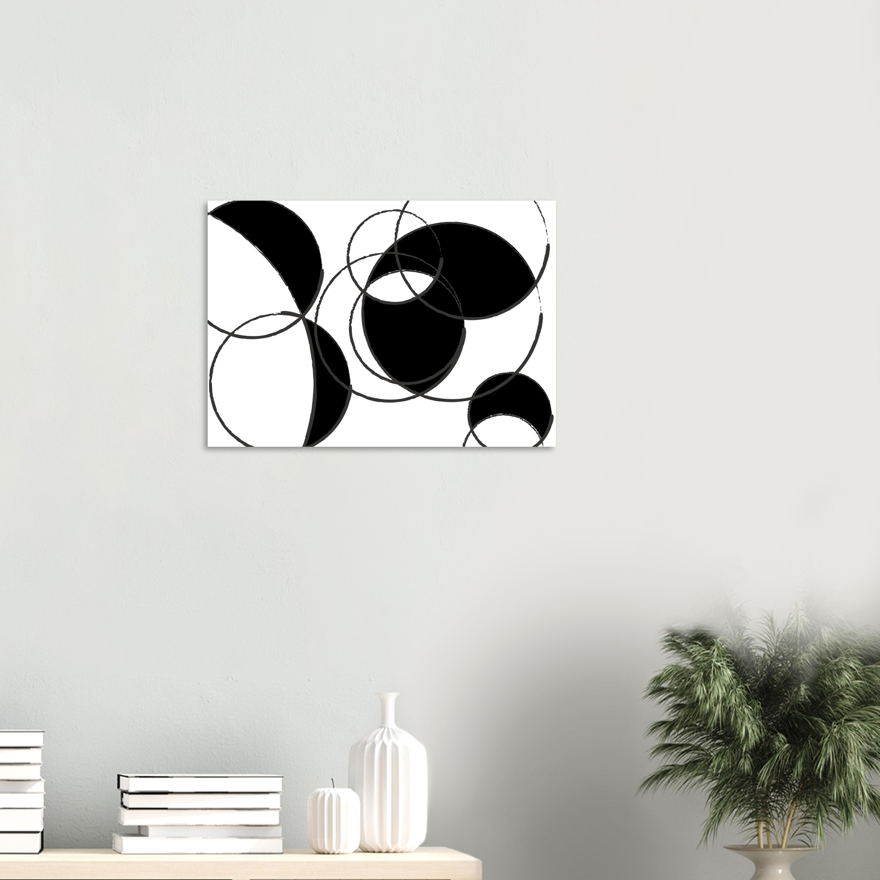 Terrible Maps minimalist world map in modern white living room - geography poster Image