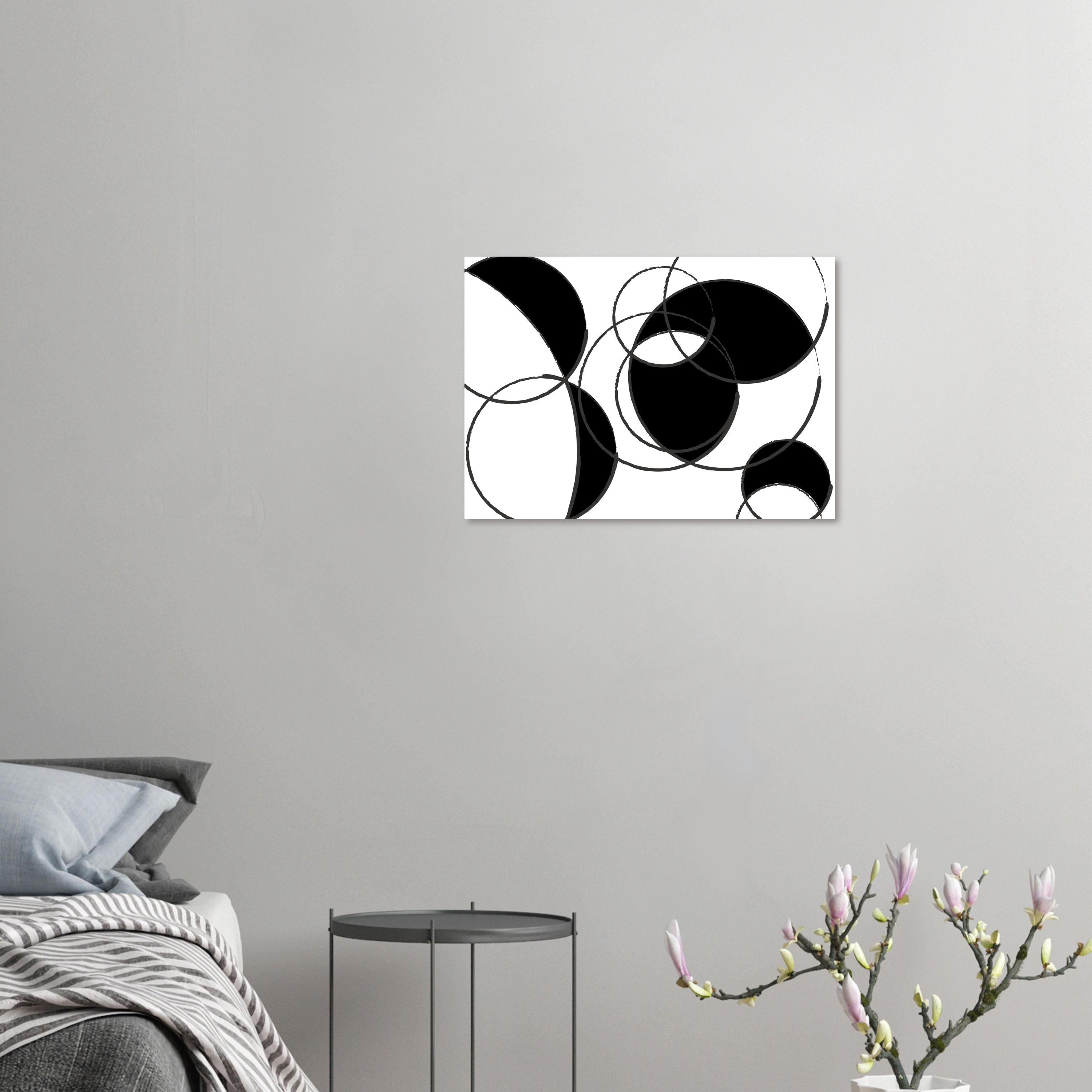 Terrible Maps minimalist world map in modern grey bedroom - geography wall art Image